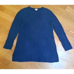 J. Jill Chenille Long Sleeve Crew Neck Cable Knit Soft Sweater Women's Small